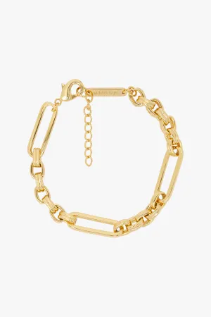 Bold link chain bracelet gold plated