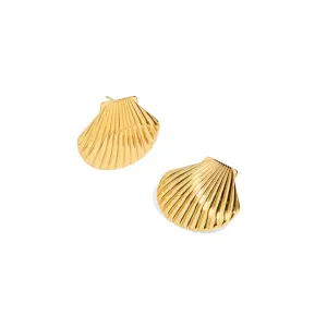 GOLDEN SCALLOP EARRINGS