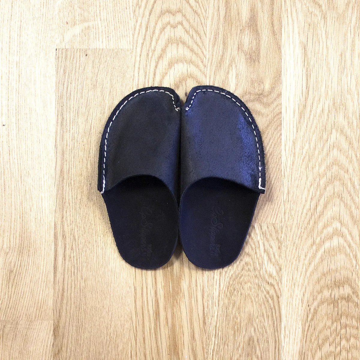 Black CP Slippers Kids Minimalist