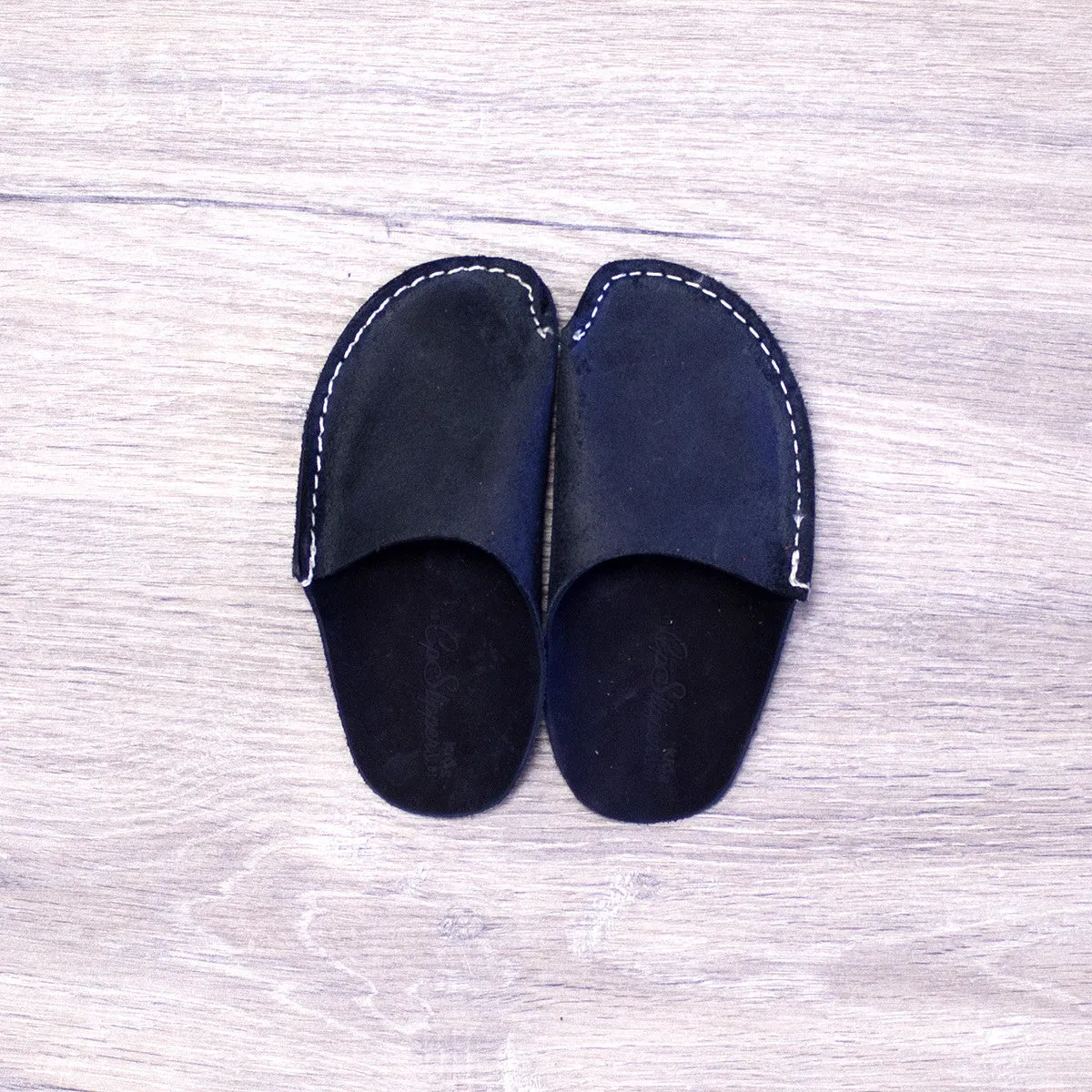 Black CP Slippers Kids Minimalist