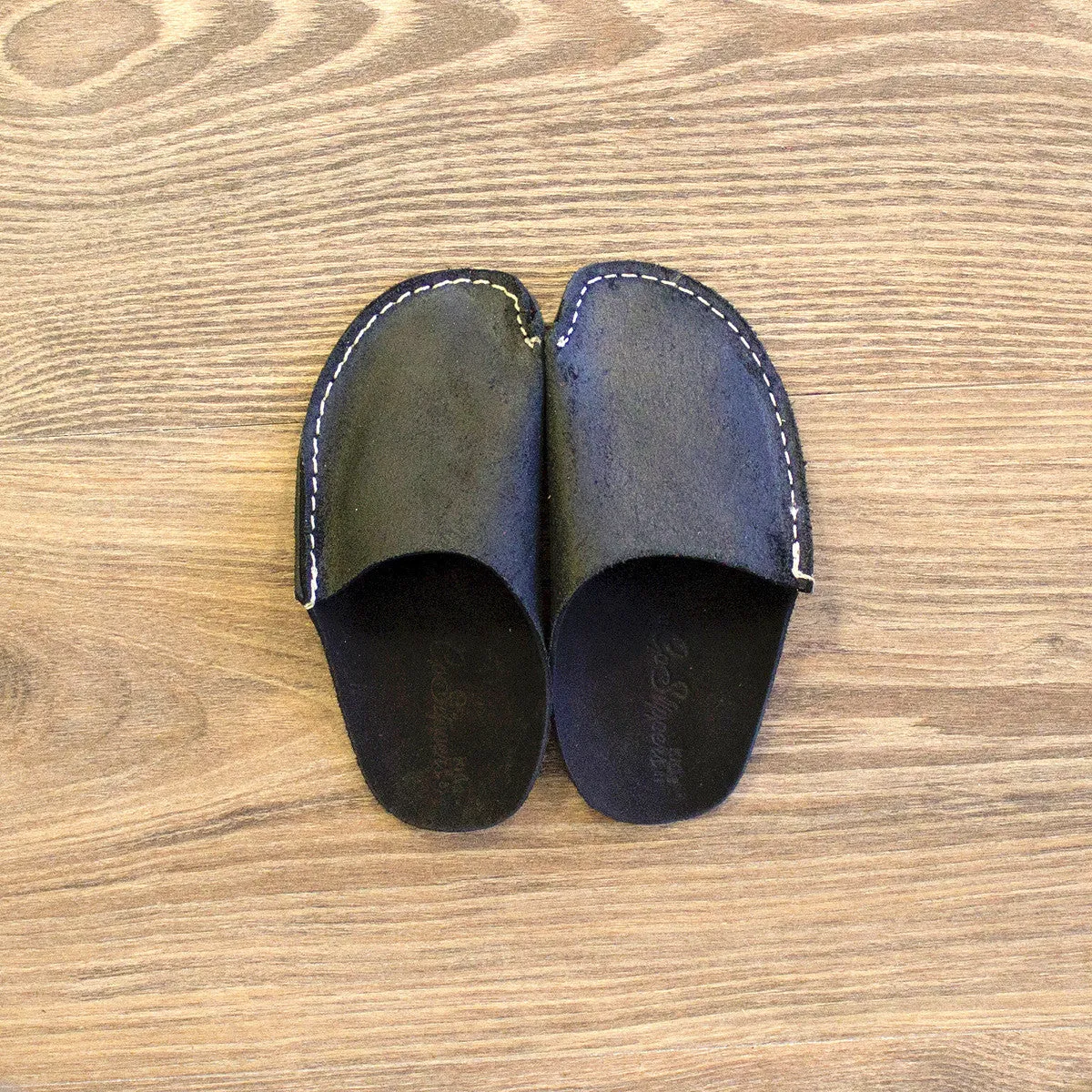 Black CP Slippers Kids Minimalist