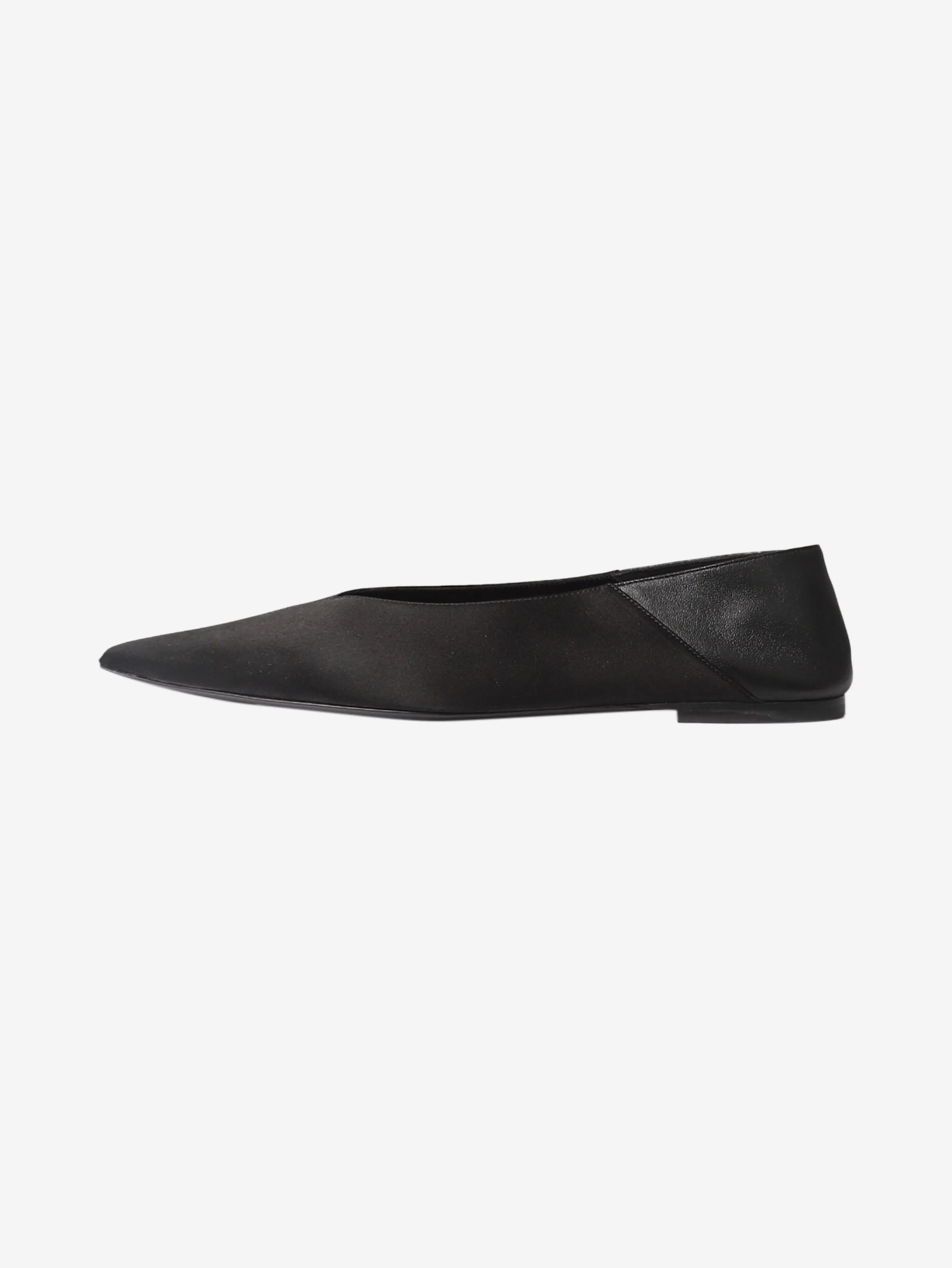 Black Nour satin slippers - size EU 37.5