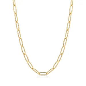 Bold Gold Paperclip Chain Necklace