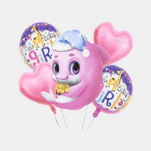 Cartoon Foil Balloons 5Pcs (Multi)