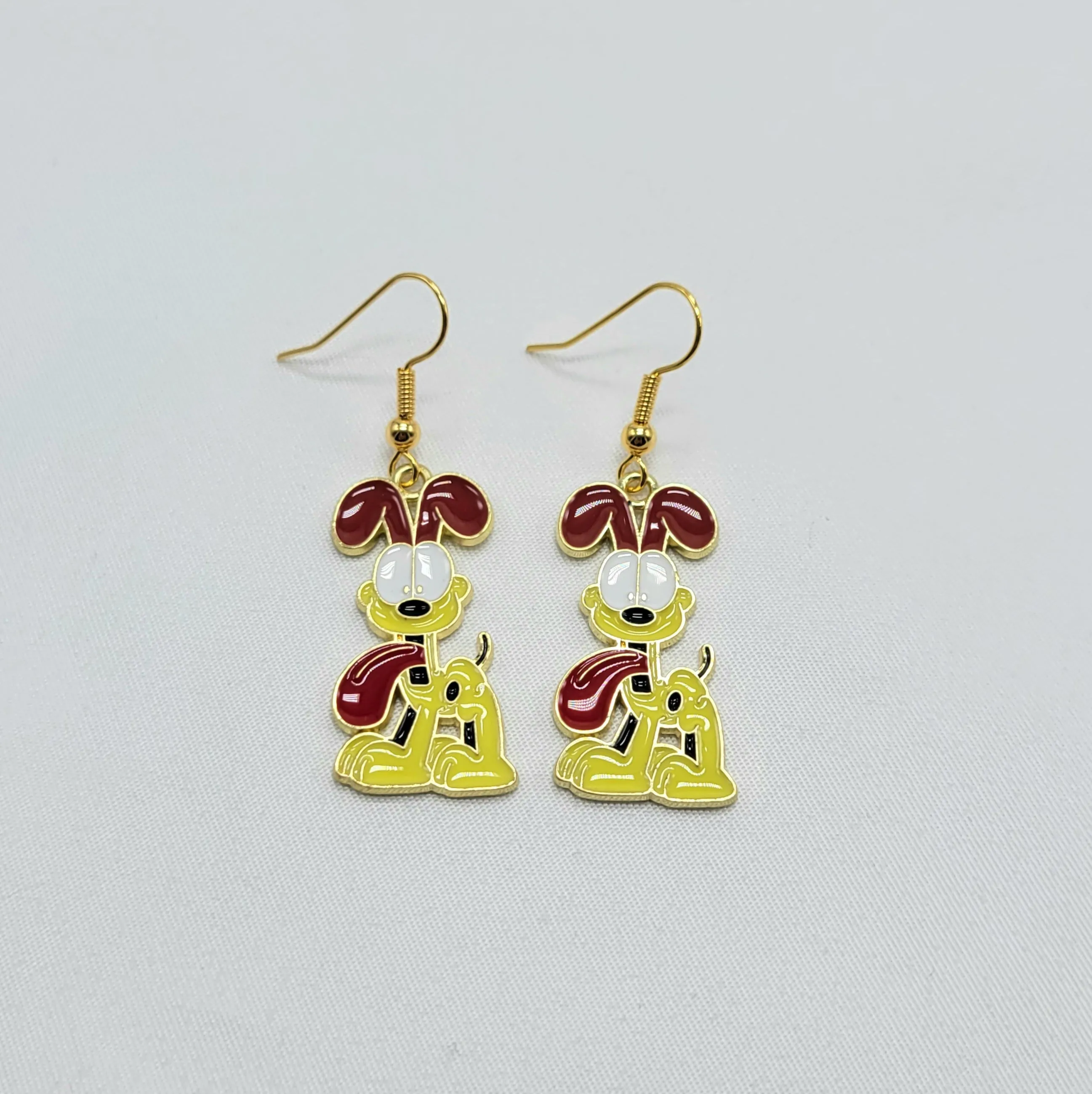 Comic Cat and Dog Earrings