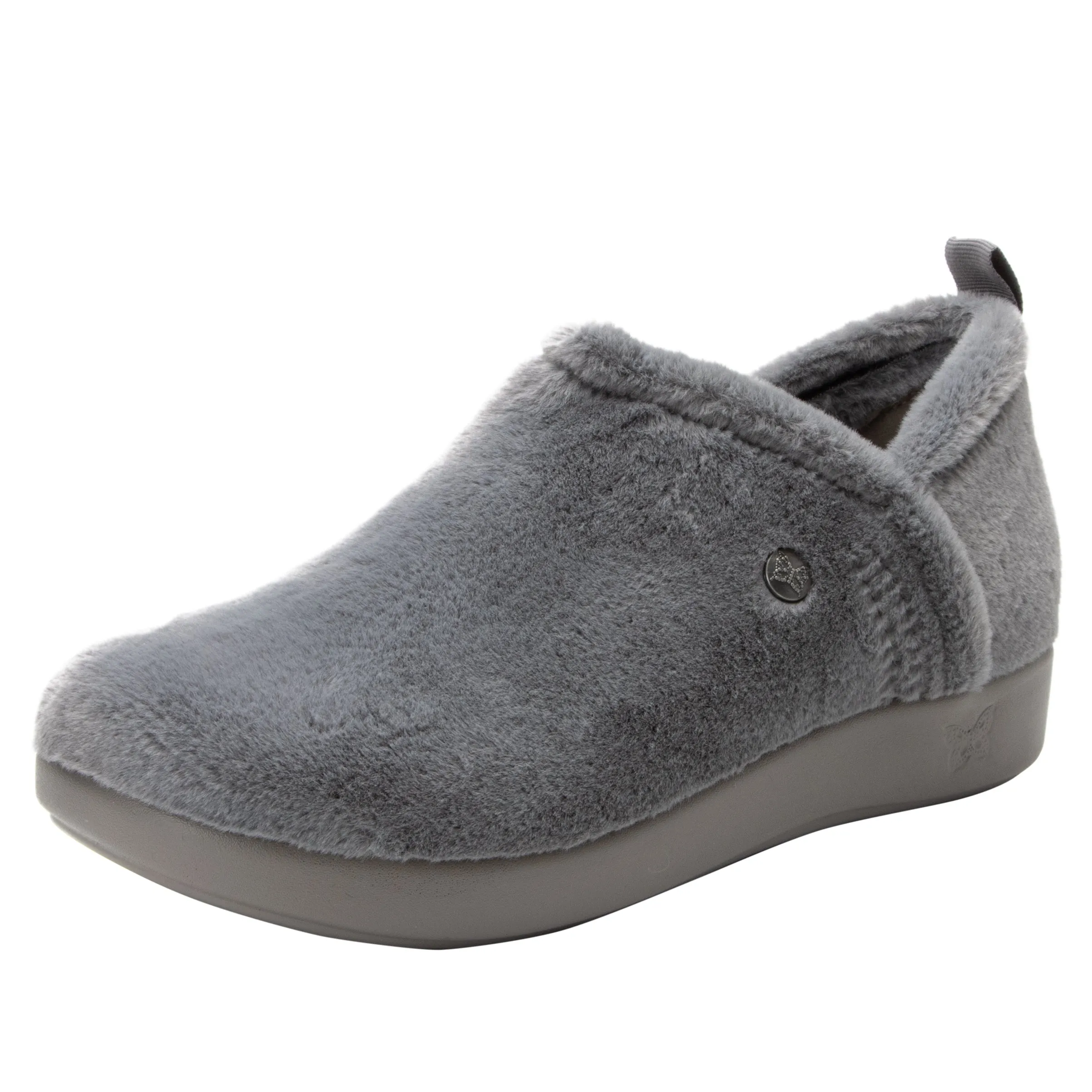 Cozee Fuzzy Wuzzy Grey Slipper