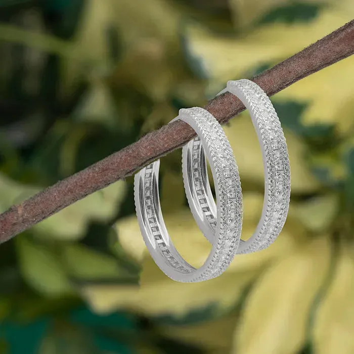 Dazzling Elegance Chunky CZ C-Hoop