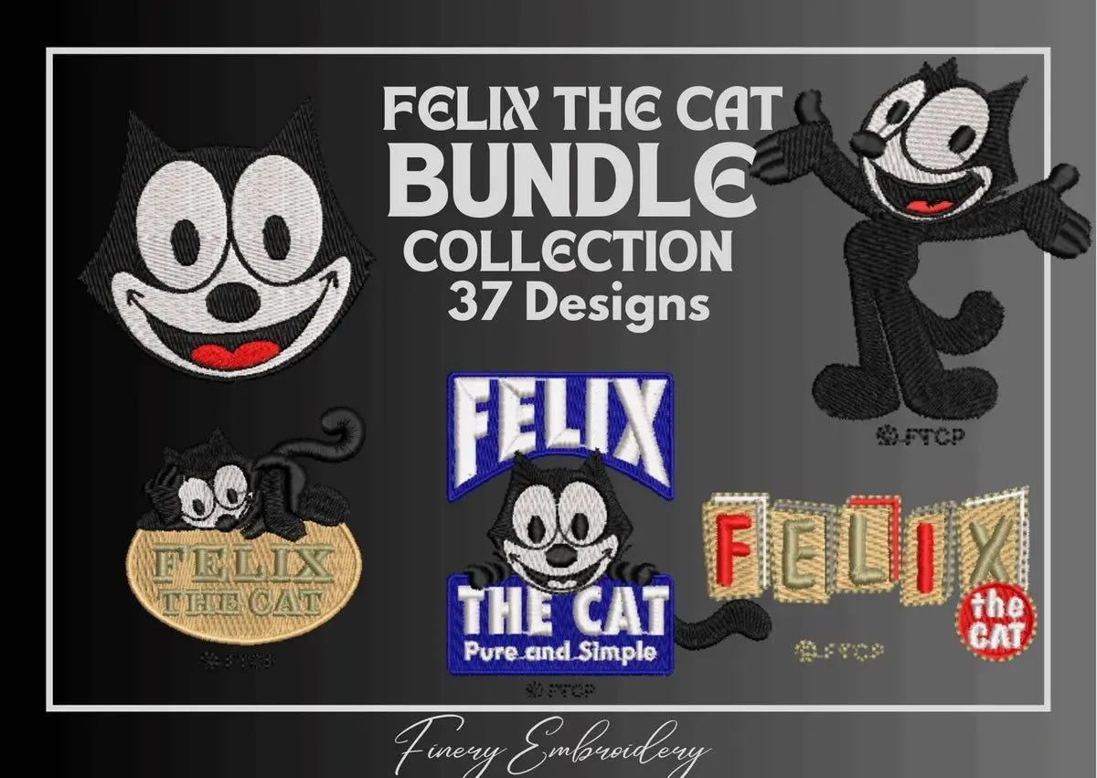 Felix The Cat - Free Pack of 37 Designs - Embroidery Designs