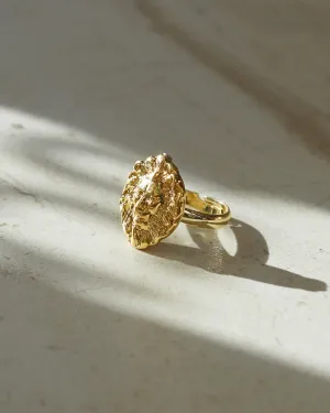 Gold Lions Med Head Ring