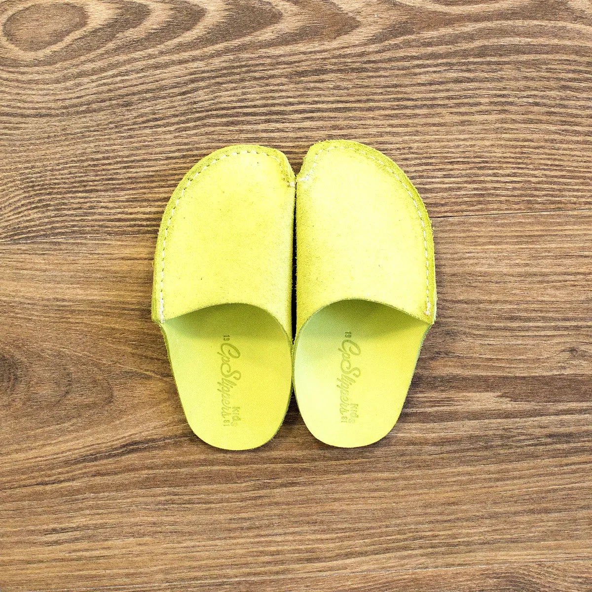 Green CP Slippers Kids Minimalist