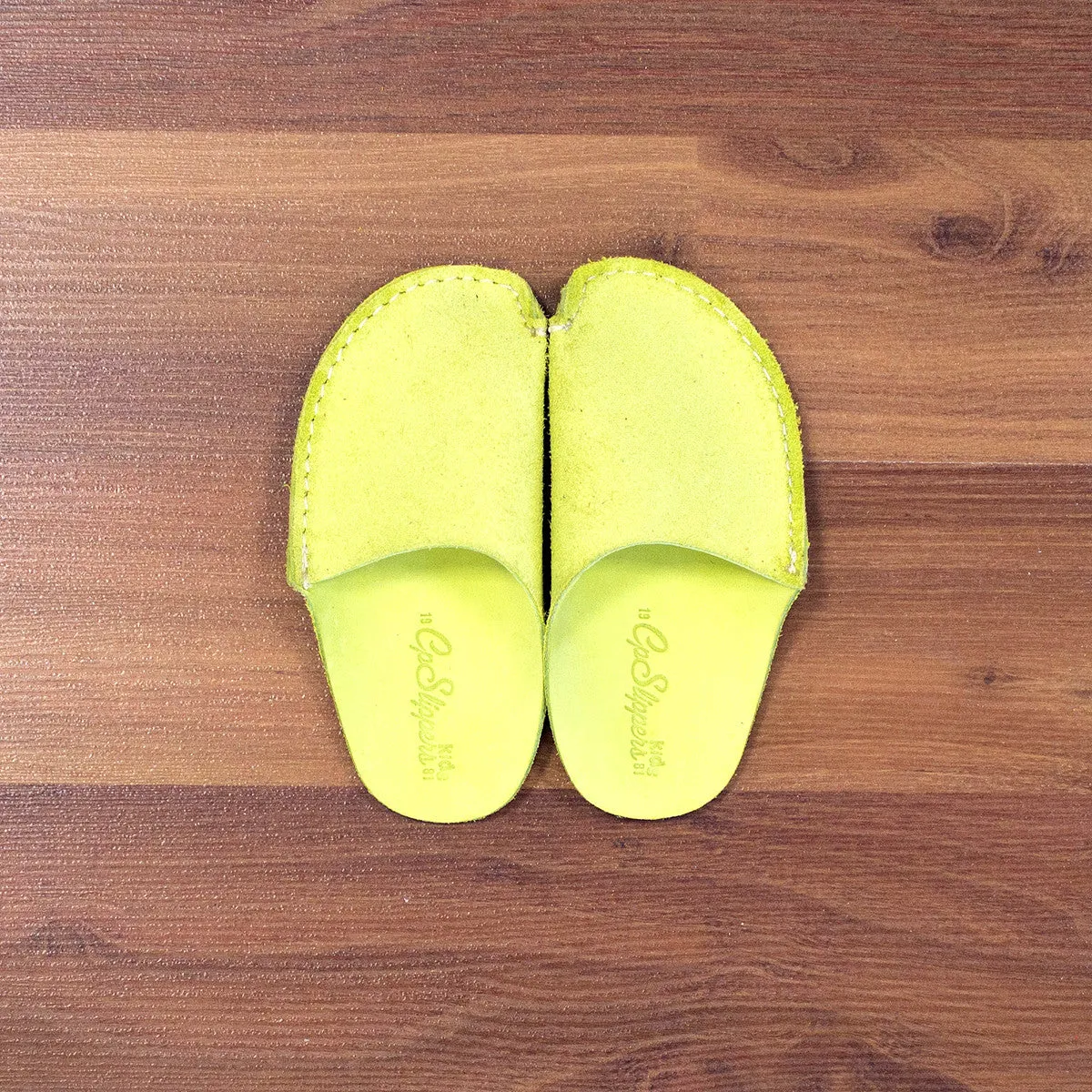 Green CP Slippers Kids Minimalist