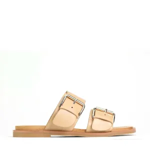 JETT DOUBLE STRAP SLIDE SANDALS LEATHER