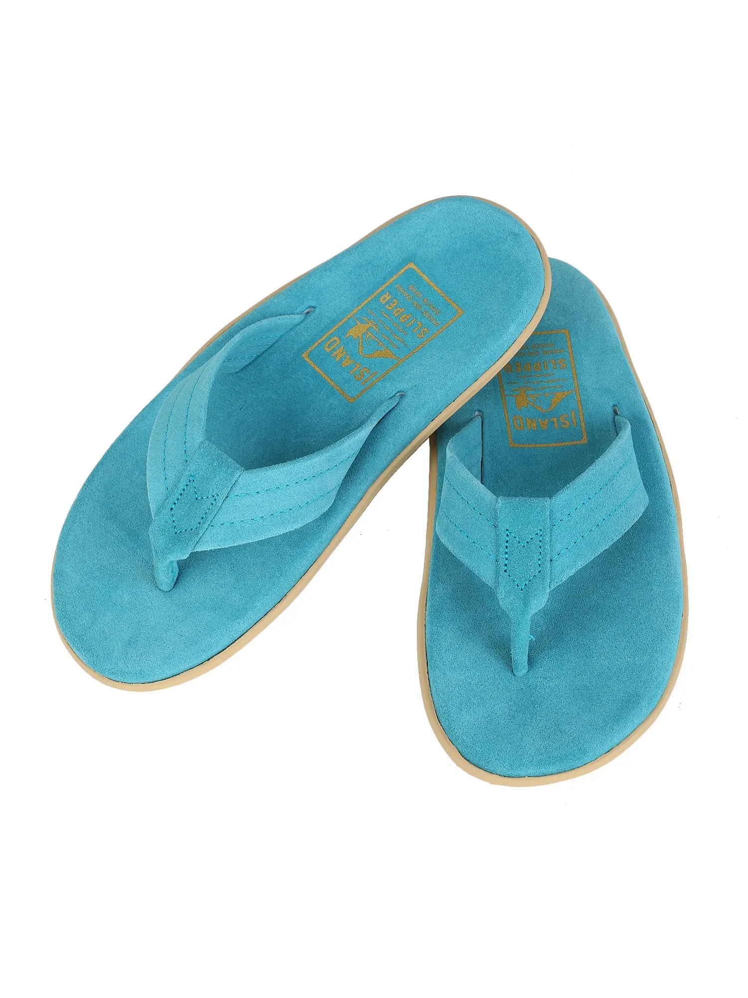 Men Suede Thong - TURQUOISE SUEDE