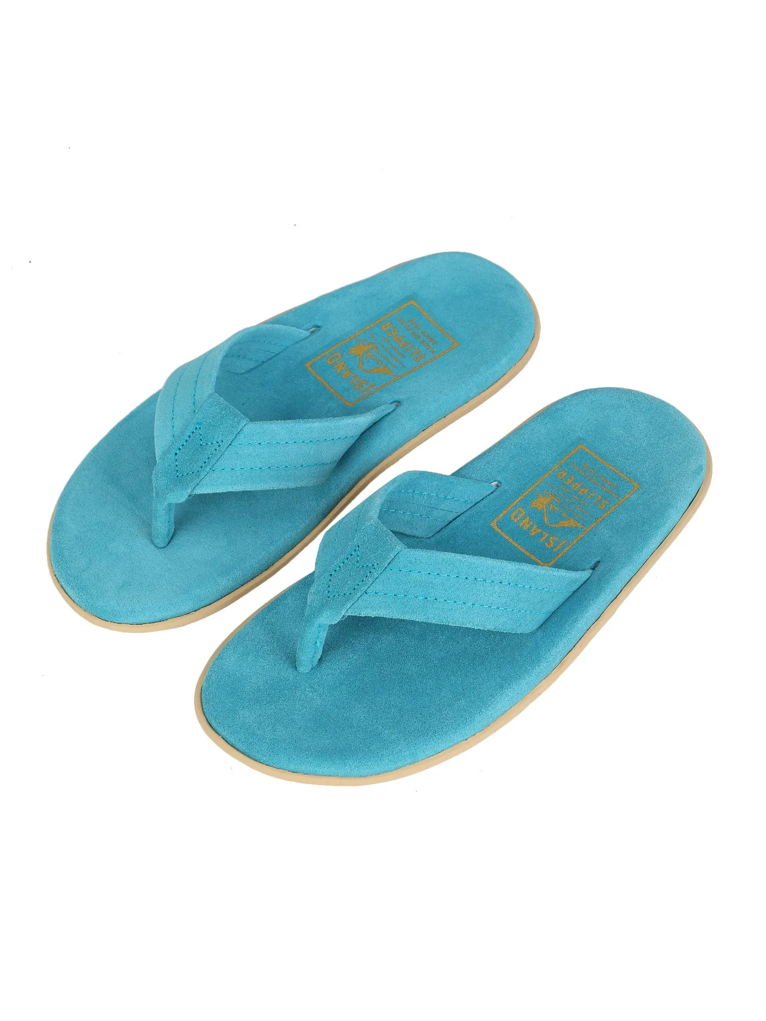 Men Suede Thong - TURQUOISE SUEDE