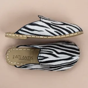 Men's Zebra Barefoot Slippers