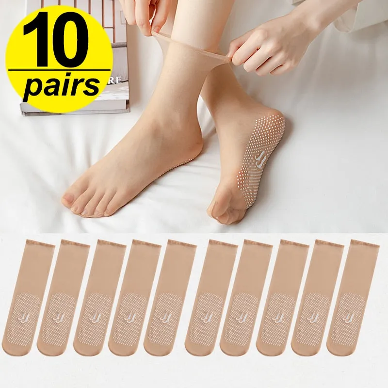 Summer Type Breathable Ultra-thin Silk Women Socks