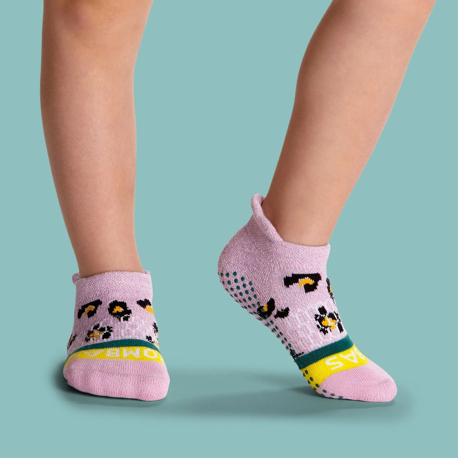 Toddler Leopard Ankle Gripper Sock 4-Pack