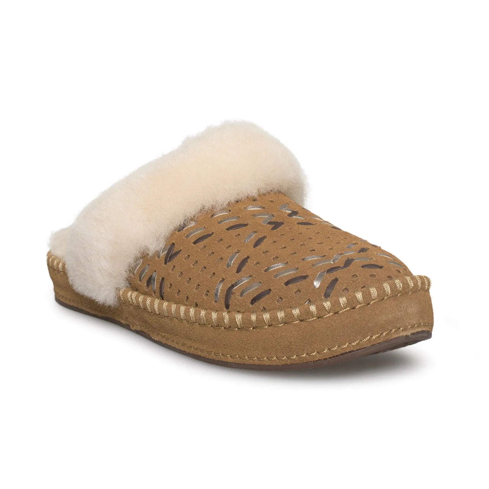 UGG Aira Tehuano Chestnut Slippers