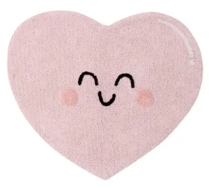 Washable cotton rug "happy heart"