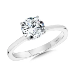 WG Solitaire Hidden Halo Diamond Engagement Ring